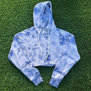 EUC- Forever 21 Tie-Dye Girls Cropped Hoodie Sz. XS